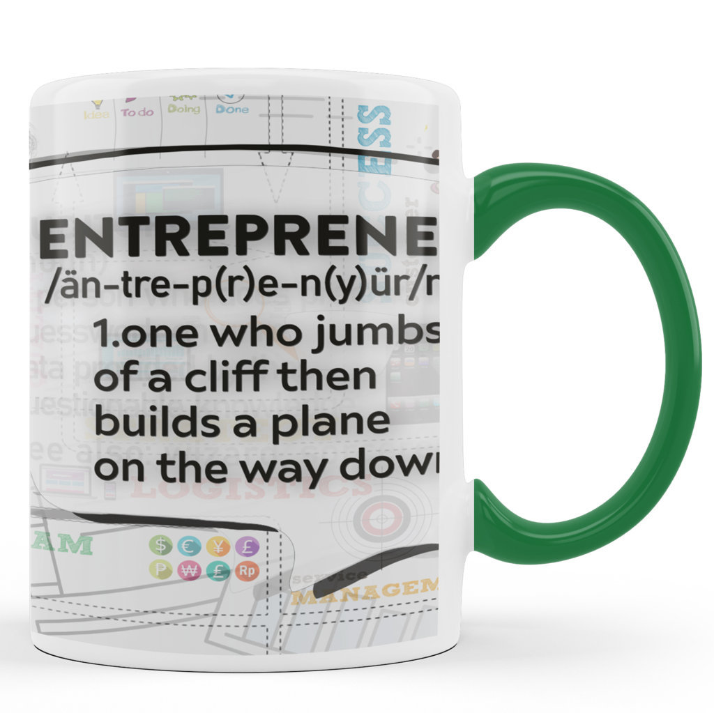 Printed Ceramic Coffee Mug | Mugs For Entrepreneur | Entrepreneur Defined |325 Ml